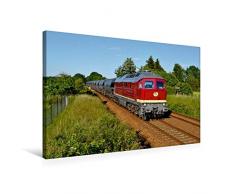 Premium Textil-Leinwand 75 x 50 cm Quer-Format 132 293 mit einem Getreidezug bei Medewitz (OL) am 06.06.2016 | Wandbild, HD-Bild auf Keilrahmen, Fertigbild auf hochwertigem Vlies, Leinwanddruck von Robert Heinzke