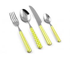 Home Provence Besteckservice, Dekor Griff, Stahl, Grün 24 Stück