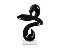 Arte Dal Mondo Klein Levels wechseln Abstrakt Moderne Statue Harz Skulptur, Plastik, Schwarz, 47x31x17 cm