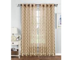 Window Elements Marokko bedruckter Vorhang, extra breit, mit Ösen Modern 54x84 beige