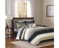 Madison Park Essentials Saben Bettwäsche-Set für Doppelbett, Taupe Twin Taupe