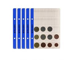 PELLERS | Münzhüllen Für Sammelalbum. 20 Felder 31mm x26mm, Für Münzen bis zu Ø 22.5mm. 10 er Packung. Für PELLERS Münzalbum S.