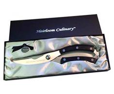 Best groß Schwere Pflicht Küche Schere Chef & Cook zugelassen,-links & Rechtshänder Spring Loaded Edelstahl Besteck Scheren für Grill, Carve, Hacken Kräuter, Butcher Geflügel und Fleisch, Bastelarbeiten, Fotoalben, auch Metall