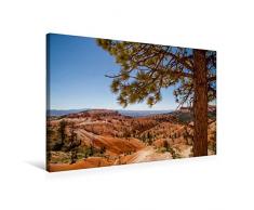 Calvendo Premium Textil-Leinwand 75 cm x 50 cm quer, Bryce Canyon Blick über das Tal | Wandbild, Bild auf Keilrahmen, Fertigbild auf echter Leinwand, Leinwanddruck: Landschaft in Utah Natur Natur