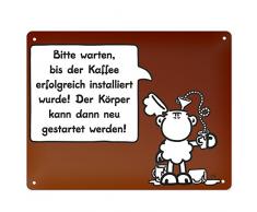 Sheepworld 44971 Blechschild Kaffee, 17 cm x 22 cm, Geschenkartikel