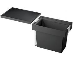 Blanco Flexon II 30/1, Abfallsystem für die Mülltrennung in der Küche, mit einem Mülleimer (19 l), zur Montage in der Schublade eines 30 cm-Unterschranks; 521542