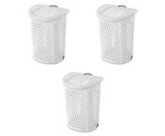 Sterilite Wäschesammler, 2 Haken, Weiß