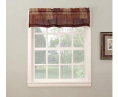 No. 918 Eden Küchenvorhang mit inspirierendem Motiv, 1 Paar Casual 56 x 14 Valance Mulberry