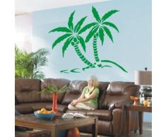 INDIGOS WG20430-22 Wandtattoo w430 Palme Baum Pflanze Wandaufkleber, 96 x 81 cm, gelb