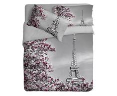 Ipersan Piggy Familie können fine-Art Foto Bettwäsche, Einzelbett, aus Baumwolle, Grau/Blau/Pink, eins in der Plaza