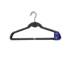 JVL Simple-Kollektion platzsparende Kleiderbügel 20 Stück, recyceltem ABS-Kunststoff, Haken: Zink beschichtet Chrom, Schatten blau, 45 x 0,5 x 24,5 cm