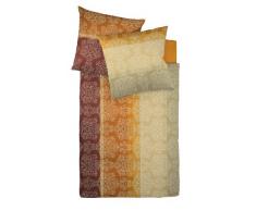 fleuresse Modern Classic Satinbettwäsche mit Reißverschluss granatapfel 155/220 + 80/80 cm