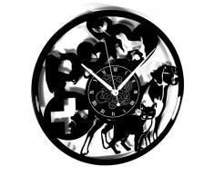 Instant Karma Clocks Wanduhr aus Vinyl für die Wand Instant Karma Geschenkidee Vintage Handmade Tiere Hund Clinica Veterinario