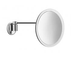 INDA Hotellerie Wandspiegel mit Gelenkarm, Messing, 26 x 20 x 20 cm, Weiß