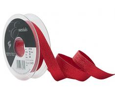Berisfords Schleifenband 15 mm strukturierten Metallic, Rot
