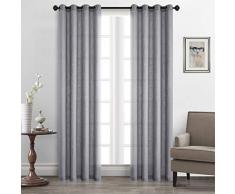 Dreaming Casa Leinenvorhang 2*(52 W x 96 L) Solid-Linen-Dove Gray-Grommet Top-2 Panels