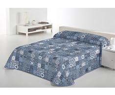Sabanalia Rustik Tagesdecke Feine Dekoration, Blau, Bett 120-220 x 280 cm