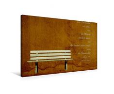 Calvendo Premium Textil-Leinwand 75 cm x 50 cm quer, Motivationshilfe | Wandbild, Bild auf Keilrahmen, Fertigbild auf echter Leinwand, Leinwanddruck: Die Bank Kunst Kunst
