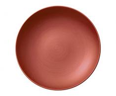Villeroy & Boch Manufacture Glow Flache Schale, 23 cm, Premium Porzellan, Kupfer