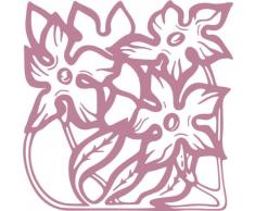 INDIGOS/Wandaufkleber-e56 Blätterwerk Blatt Blüte Blumen Pflanzen Ranke 96x95 cm- violett, Vinyl, 96 x 95 x 1 cm