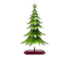 Transpac Weihnachtsbaum, groß, metallisch, Grün