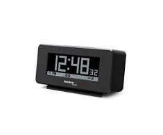 Technoline WT295 Funkwecker mit positiv-und Negativ-Display, Matt Schwarz, 120 x 57 x 45mm