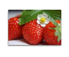 Calvendo Premium Textil-Leinwand 120 cm x 80 cm quer, Erdbeerzeit | Wandbild, Bild auf Keilrahmen, Fertigbild auf echter Leinwand, Leinwanddruck Menschen Menschen