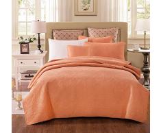 Tache Home Fashion vejhw-595-k Tuscany Sunrise Solid Floral Tagesdecke Set, Orange, Volle Größe