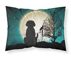Carolines Treasures Halloween Scary Black Labrador Fabric Standard Pillowcase BB2247PILLOWCASE