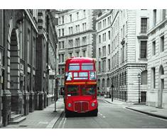 AG Design FTM 0814 London Bus, Papier Fototapete - 160x115 cm - 1 Teil, Papier, multicolor, 0,1 x 160 x 115 cm