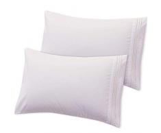 Lux Decor Collection Mikrofaser-Kissenbezüge (2 Stück), Kissenbezug-Set, gebürstete Mikrofaser, 1800 Bettwäsche, knitterig, verblasst, fleckenabweisend, hypoallergen King weiß