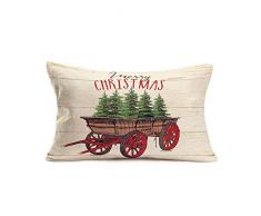 Herbstkürbisernte dekorative Kissenbezüge Herbstdekoration Bauernhaus Gemüse Ahornblätter Baum Landschaft Lendenwirbeln Baumwolle Leinen Überwurf Kissenbezug Couch Sofa Dekor rechteckig 30,5 x 50,8 cm 12 X 20 Inches e