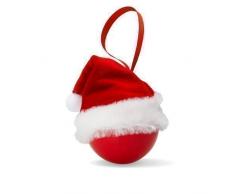 eBuyGB Dekorative Weihnachtsmannmütze Weihnachtskugel, Plastik, rot, 1