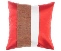 Avarada 40,6 x 40,6 cm (40 x 40 cm) gestreift Crepe dekorativer Überwurf-Kissenbezug für Sofa Couch Stuhl Bett Einsatz nicht enthalten Reißverschluss, Polyester, Scarlet Orange Brown, 16x16