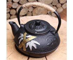 TEASOUL Schwarzen Gusseisen Teekanne 600 ml ist EIN Accessoire, das Sie die Wärme der Infusion, mit praktischen Stahl Filter pflegen kann, None