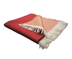 Adam Wohndecke, Baumwolle, Rot, 145 x 190 cm