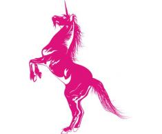 INDIGOS 4051095054801 Wandtattoo w614 Einhorn Pferd Tier fabelwesen Wandaufkleber in 3 Größen, 120 x 66 cm, rosa