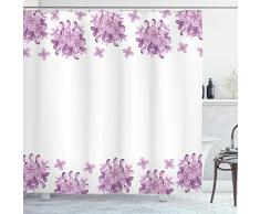 Kinder Vorhang für die Dusche von ambesonne, Cartoon Stil Himmel mit Flugzeugen und Wolken Swirly Scrapbook Design Muster, Stoff Badezimmer Decor Set mit Haken, Baby Blau Pink Weiß, Textil, Multi 15, 69W x 70L