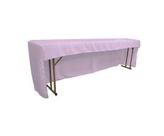 LA Linen Open Back Spandex Tablecloth for Foldable Buffet Tables, Lilac, 96 x 18 x 30