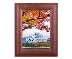 Langdons Crestwood Collection Bilderrahmen, Wandhalterung, Tisch, Hoch- oder Querformat, Crestwood Collection, Holz, Cherry Stained, 5x7 (1 Pack)