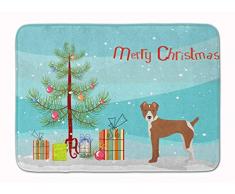 Carolines Treasures Fußmatte, Motiv: Rat Terrier, Weihnachtsbaum, maschinenwaschbar, Memory-Schaumstoff, Mehrfarbig