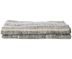 LinenMe Hand- und Gästetücher mit vielen Streifen, 35 x 42 cm, 2 Stück, Schwarz