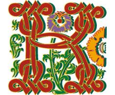 Indigos 4051719701685 Wandtattoo MF027 K wundervolles Ornament Blumen Tribal Buchstabe 40 x 38 cm