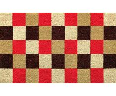 Coco&Coir® Premium kokos Fußmatte | Kokosnussmatte mit rutschfestem PVC | Fußwischer für den Eingangsbereich | für den Außen- und Innenbereich | 45 x 75 cm