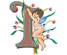 Indigos 4051719703177 Wandtattoo MF051 I wundervolles Ornament Engel Tribal Buchstabe 80 x 69 cm