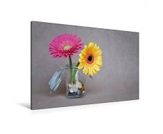 Premium Textil-Leinwand 120 x 80 cm Quer-Format Blumen fürs ganze Jahr - Familienplaner | Wandbild, HD-Bild auf Keilrahmen, Fertigbild auf hochwertigem Vlies, Leinwanddruck von Petra Fischer