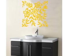 INDIGOS 4052166069144 Wandtattoo w426 Pflanze Blume Wandaufkleber, 96 x 96 cm, gold