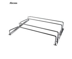 Abcsea 35 cm Eisen Chrom Weinglashalter, weinglashalter Regal hängend, weinglashalter umhängen 1 Stück (2 Reihen)