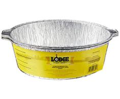 Lodge A12F3 12-Inch Aluminum Foil Dutch Oven Liners, 3-Pack, Silver