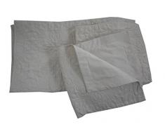 Linder 5053/15/835 Bettwaren Set Tagesdecke und BOUTIS Polyester Elfenbeinfarben 230 x 250 cm